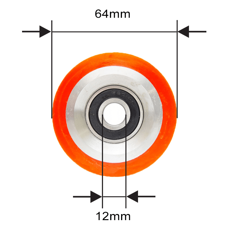 Orange Dryer Support Roller - STEEL