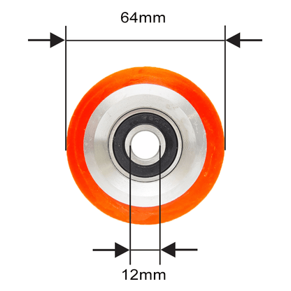 Orange Dryer Support Roller - STEEL